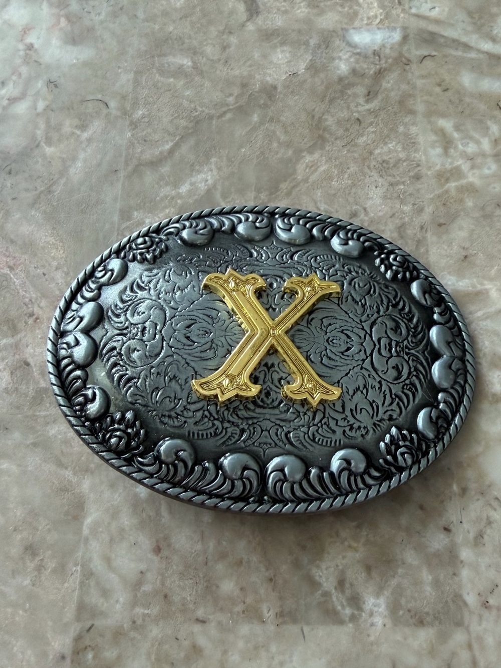 New Men's Initials Letter X Monogram Belt Buckle